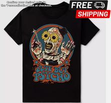 Terrifier Art The Clown Cute But Psycho Horror Movie Graphic T-Shirt S gray