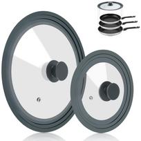 Universal Tempered Glass Pot Lid, Anti-Scald, Easy Clean, Silicone Edge, High Temp Resistant, Explosion-Proof, Multiple Sizes. One-sided 22cm (Inner Diameter)