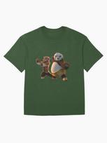 Kung Fu Panda Tigress and poo Kungfu panda Oversized T-Shirt M gray