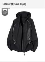 Trendy Men's Striped Windbreaker: Spring/Autumn Casual Sports Jacket for Youth XL juoda