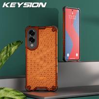 KEYSION Shockproof Armor Case for Samsung S25 Edge 5G Soft Silicone+PC Transparent Honeycomb Phone Cover for Galaxy S25 Edge 5G for Galaxy S25 Edge brown