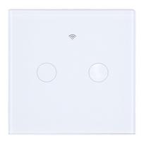 WiFi Smart Wall Switch for TUYA APP Control 2 Way Single Live Wire EU Standard 80‑260VAC White white