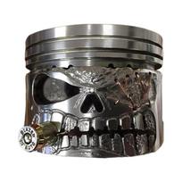 Carving Piston Skull Face Resin Figurine Art Ornaments Crafts Decoration for Festival New Year Birthday Festival Gift black