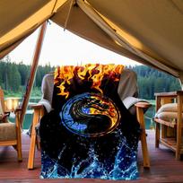 1 vnt. Mortal Kombat Lauko antklodė Lengva flanelė, minkšta ir šilta, visų sezonų, laukui, stovyklavimui, svetainei, biurui, L1106052 80x120cm white
