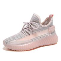 Vasaros kvėpuojantys nauji didelio dydžio vyriški batai skraidančiu pynimu sportiniai laisvalaikio tinkliniai batai tinklelio bėgimo vyriški kokoso mados batai Women's size 36 rožinė