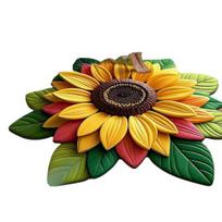 Floor Size Plush Rug Non-Slip Backing Mat Large 3D Sunflower Design Door 70cm J yellow