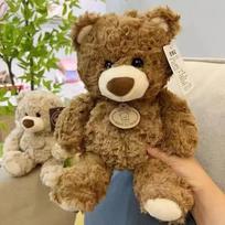 Bear Plush Toy Hug Bear Dolls Children Birthday Gift Pillow Teddy Bear Home Living Room Bedroom Decoration 25cm brown