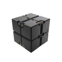 Infinite Cube Aluminum Alloy Metal EDC Stress Relief Mini Toy Portable Office Infinite Flip Cubic Fidget Relax Venting Toys