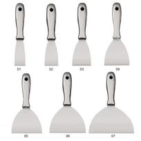 One-Piece Stainless Steel Putty Knife Paint Scraper Tool Spackle Tool Spatula Scraper for Spackling Patching and Painting 6Inch white