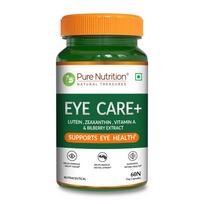 Pure Nutrition Eye Care Supplements | Lutein and Zeaxanthin Supplements for Eyes | Eye Supplement with Lutein, Zeaxanthin, Vitamin A & Bilberry