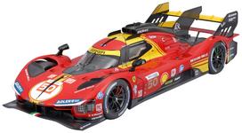 Kyosho BURAGO Ferrari 499P Le Mans 2024 Winner 50 Clear Case Finished Model 1/18 No. 18-16312R black