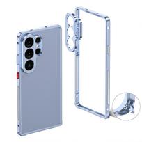 Aluminium Alloy Frame Bumper Case for Samsung Galaxy S26 S23 S25 S24 Ultra S25 S24 Plus A57 A37 Alloy Metal Lens Protector Cover DY03&Galaxy S26 mėlyna