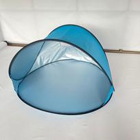 Portable Pop-Up Beach Tent 2 People Lightweight Sun Shelter With Quick Setup Waterproof Floor UV Protection 145x145x80 cm mėlyna