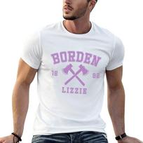 BORDEN, LIZZIE' (college style) design T-Shirt Sports Basic Short Sleeve T-Shirt XXL white