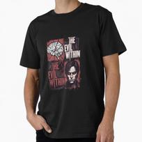 The Evil Within Sebastian Castellanos Survival Horror Zombie Game T shirt Unisex Gamer Tee Shor XXL black