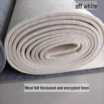Sustorintas grynos avies vilnos veltinio padėkliukas kaligrafijai ir tapybai – Galimi individualūs dydžiai White fine wool 5mm 100*200CM