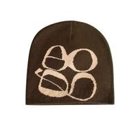 Korean Style Knitted Cap Skull Cap Knitted Pullover Hat Soft Letter Woolen Hat  Female/Girls kava