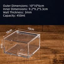 With Lids Clear Cube Box Transparent Case Display Box Acrylic Box  Cosmetics Organizer 10*10*6cm
