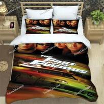 3D Print Fast & Furious Bedding Set Boys Girls Twin Queen King Size Duvet Cover Pillowcase Bed Boys Adult Home Textileextile EU Single 135*200cm/53x79in 3pcs black