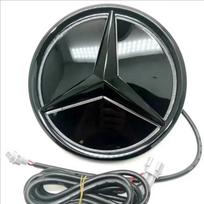Car front grille logo, LED rearview mirror lights, badge logo, Mercedes Benz W177 to B GLA GLB level decorative lights Glowing white black