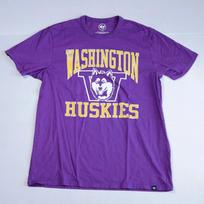 47 Brand Washington Huskies Men Size L Purple Cotton Graphic T-Shirt NCAA Fan 3XL purple