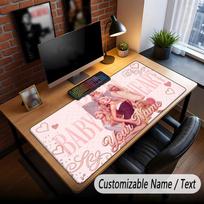 Custom Name Extended Mouse Pad,Sabrina Carpenter Gaming Desk Mat For Home Office Desktop Decor 30cmx80cm