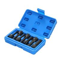 3 8-inch Drive Impact Socket Set 7 Piece Metric Sizes 5mm 6mm 7mm 8mm 10mm 12mm 14mm XZN Triple Square Spline Bit Cr-Mo Steel Socket Set juoda