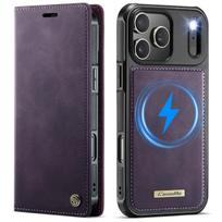 High Quality 2-in-1 Detachable Wallet Leather Magsafe Case For iPhone 17 16 15 14 Plus 13 12 11 18 Pro Max Luxury Magnetic Flip iPhone 18 violetinė