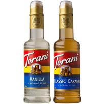Torani sirupas Klasikinis karamelinis ir vanilinis Rinkinys iš 2 vnt. Gėrimas Kava £12.70 O's vnt. beige