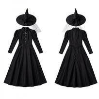 Ozo burtininkas Helovino kostiumas, scenos šou suaugusiųjų cosplay juoda ragana ragana spektaklis tėvų ir vaikų kostiumas XL black