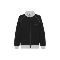 HUGO BOSS FW22 Men Embroidered Logo Panel Zip-Up Jacket Black 50469548-001 M black