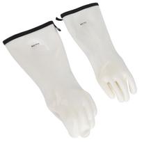 Silikoninės orkaitės pirštinės, atsparios vandeniui 350 ℃ karščiui atsparios Anti Stick ilgos kepsninės virtuvės pirštinės, skirtos kepimui Coo M Palm Width 10cm / 3.9in white