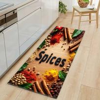 Virtuvės prieskonių grindų kilimėlis Neslystantis Tepalą sugeriantis virtuvės grindų kilimėlis Vonios ir dušo grindų kilimėlis Namų dekoracija 50x160cm 20x63inch black