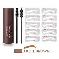 10 rūšių daugkartinio naudojimo antakių trafaretai Antakių antspaudų formavimo rinkinys Antakių antspaudų vieno žingsnio formavimo makiažo rinkinys Light Brown