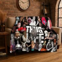 Rapper Eminem Tupac 3pac Hip Hop Rap God Flannel Blanket Soft Warm Throw Blanket for Bedroom Living Room Bed Travel Picnic 75x90cm