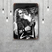alexi laiho Klasikinis plakatas Rūdyto metalo plokštelė Retro dekoratyvinė plokštelė Baras Vyro urvas Garažas Klubas Metalinis ženklas Sienų dekoracija 30x40cm(11.8x15.7inch) gray
