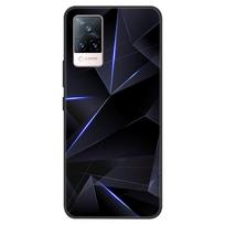 vivo V21 5G 4G dėklui V2050 Dažytas silikoninis minkštas TPU Funda dėklai Vivo V21e dangteliui Šaunus marmurinis Coque V 21e 21 4G 5G buferis Vivo V2050 black