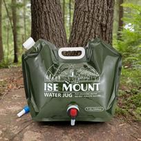 Outdoor Folding Water Bag Carrier 7.5 Liters Leak Emergency Jug Portable with Rotary Faucet gray