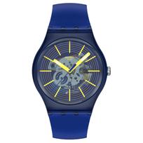 SWATCH Essentials Series Quartz Movement 30 Meters Waterproof Unisex Swiss Watch 41mm Blue Dial Biosource Material Case SO29I100 mėlyna
