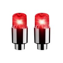 2pcs Motorcycle Car Wheel Valve LED Lights Tire Valves Colorful Lights Sensing Tire Light Cool Wheel Hub Valve Mouth Light red