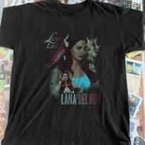 NEW! Lana Del Rey Lust For Life 2017 Tour Retro Unisex T-Shirt Size S-5XL M gray