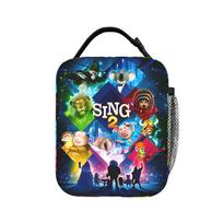 Lunch Bag Movie Sing 2 Office Lunch Box For Women  Leisure Portable Zipper Print Thermal Lunch Bags One Size black