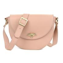 Vezze Vespa Luna Powder Pink Leather Handbag beige