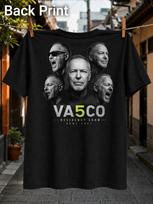 Vasco Residency Show With Layered Grayscale Portraits Lime 5 In Va5co Text Rome 2027 And Concert Unisex All TShirt L gray