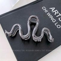 Large Snake Shaped Hair Claw Clip Metal Grab Halloween Hair Accessories  Women Pan Hair juoda