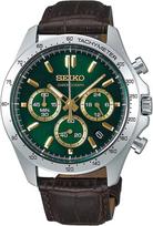 [Seiko] SEIKO 15 second chronograph quartz watch for men SBTR017 Green Brown leather [] gray