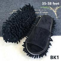 Multifunction Floor Dust Cleaning Slippers Shoes Lazy Mopping Shoes Home Floor Cleaning Micro Fiber Cleaning Shoes S black