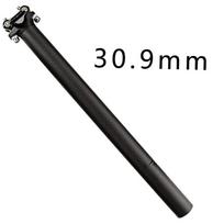 Ultra-Light Carbon Fiber Bicycle Seatpost Straight Head Fixed Gear Road MTB 27.2mm 30.9mm 31.6mm 30.9mm x 400mm black