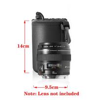 Vandeniui atsparus fotoaparato objektyvo maišelis sutraukiamas maišelis, suderinamas su Canon Sony Nikon Dslr fotoaparato objektyvo vamzdeliu medium black