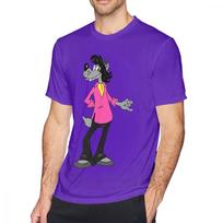 Nu Pogodi Marškinėliai Nu Pogodi Marškinėliai Vyriški Grafiniai Marškinėliai Šaunūs 100% Medvilnės Klasikiniai Oversized Trumpomis Rankovėmis Marškinėliai 4XL purple
